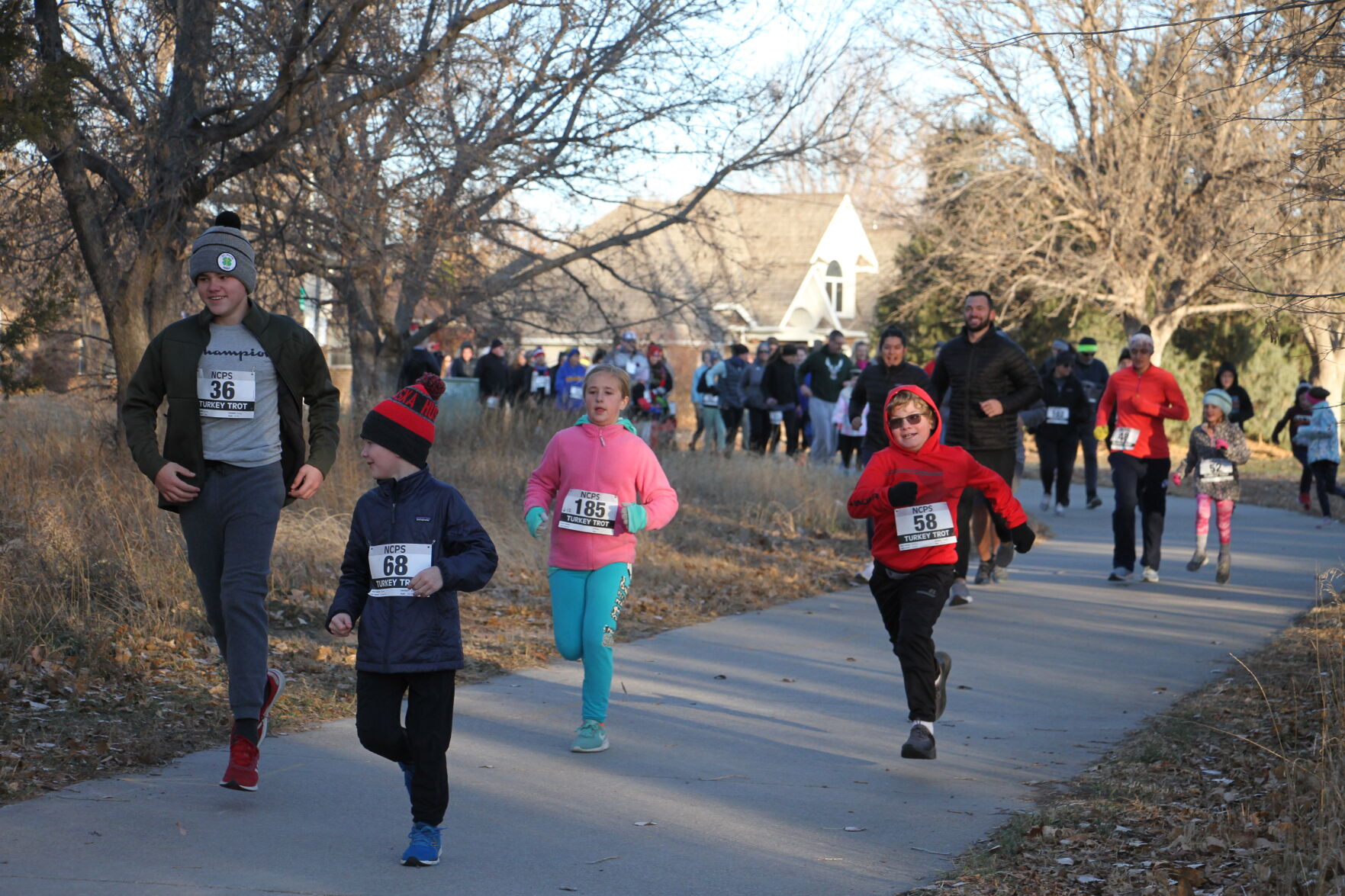 Turkey trotters gobble their way down trail